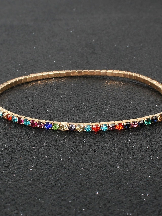 Women's Bracelet Classic Fashion Vintage Theme Personalized Rhinestone Bracelet Jewelry Silver / Black / Red For Party Evening Gift Daily Birthday - LuckyFash™