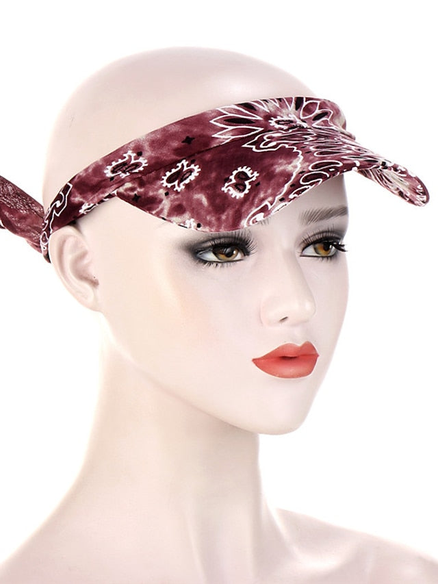 Women Bandana Scarf Cap Sunscreen Hedging Cap Printed Brim Baseball Cap Colorful Sunshade Hooded Scarf Headpiece Headscarf Baseball Hat - LuckyFash™