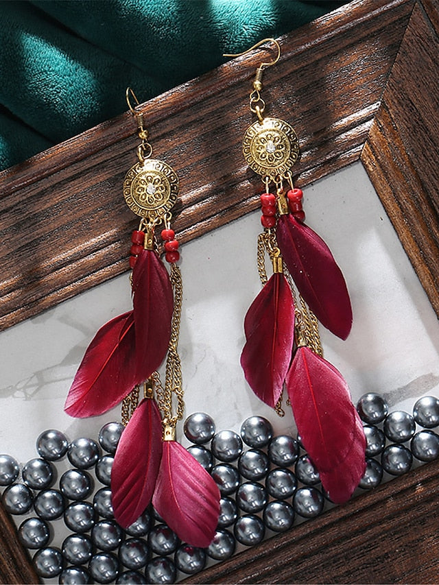 Women's Earrings Archaistic Street Feather Earring - LuckyFash™