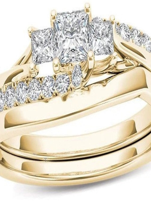 1PC Ring For Women's AAA Cubic Zirconia Party Evening Street Gift Alloy - LuckyFash™