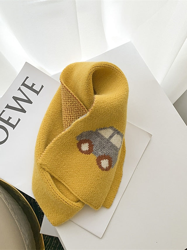 Kids Scarf Autumn Winter Fashion Children's Knitting Baby Bib Soft Knitting Winter Versatile Female Warm Girl Boy fit 2-4 Years Old - LuckyFash™
