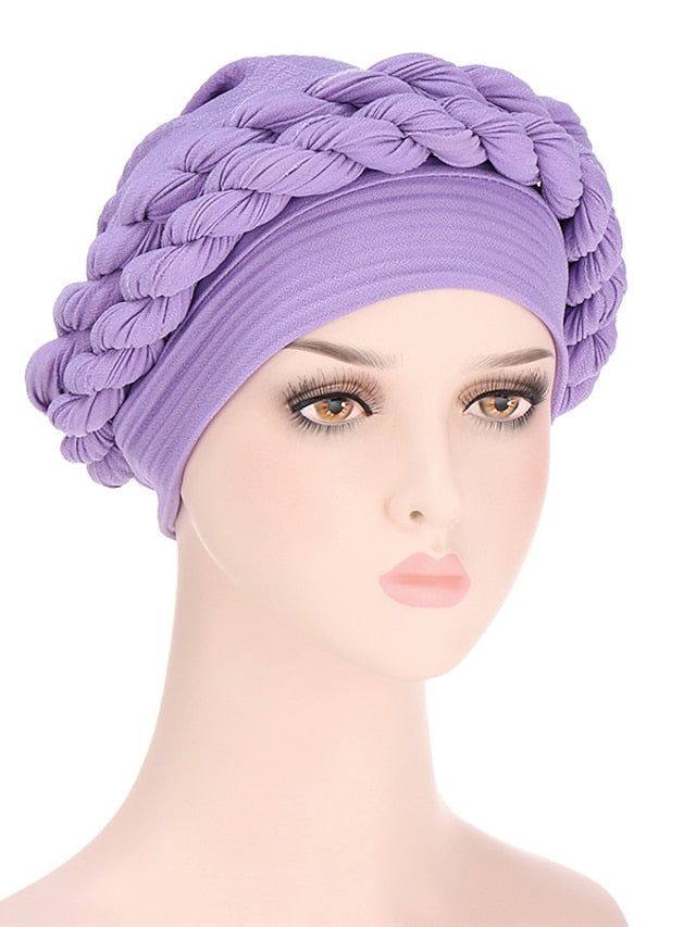 Women's Turban Home Daily Solid / Plain Color Polyester Casual 1 pcs - LuckyFash™