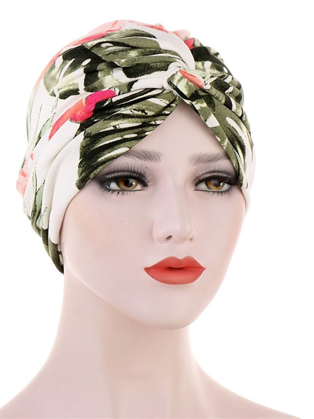 Women Muslim Daily Turban Folding Cross Knotted Hair Scarf Elastic Head Wrap Headwear Bandanas Lady Hair Hats Beanie Hair Loss Accessories - LuckyFash™