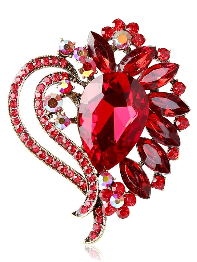 Women's Brooches Chic & Modern Street Flower Brooch / Black / White / Red / Green / Fall - LuckyFash™