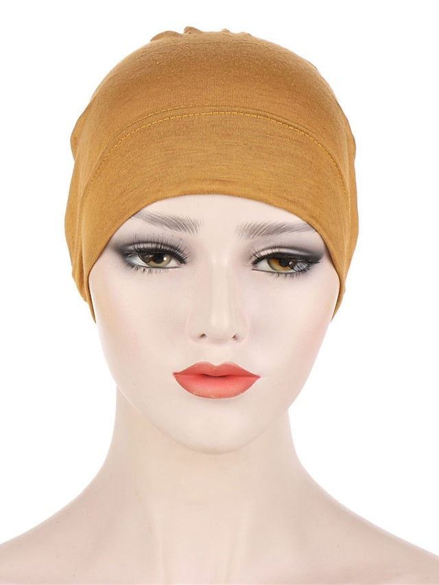 Fashion Multi Color Muslim Underscarf Women Soft Hijab Solid Scarf Turbans Head For Women Caps Islamic Hat - LuckyFash™