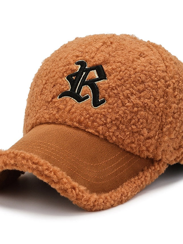 Women's Hat Baseball Cap Winter Hats Black Pink Khaki Outdoor Street Dailywear Embroidery Letter Windproof Comfort Warm - LuckyFash™