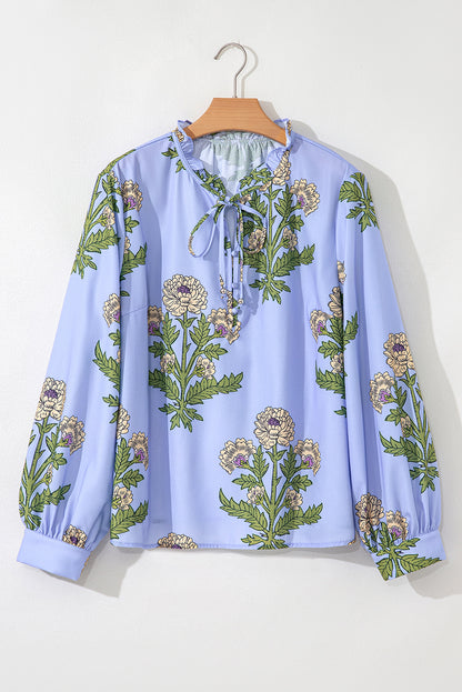 floral long sleeve blouse
