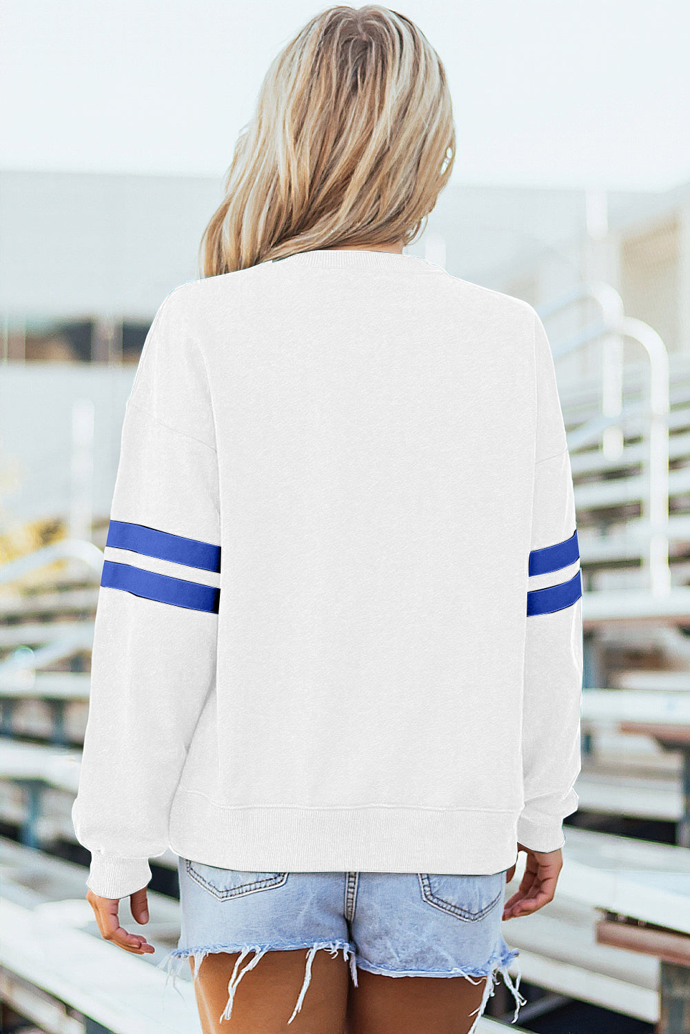 varsity striped sweatshirt