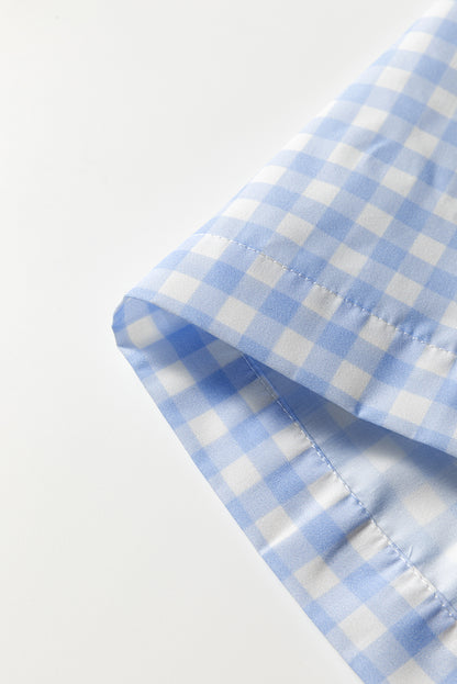 plaid print high waist pants