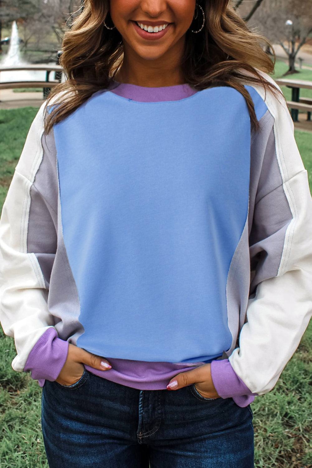 color block sweatshirt
