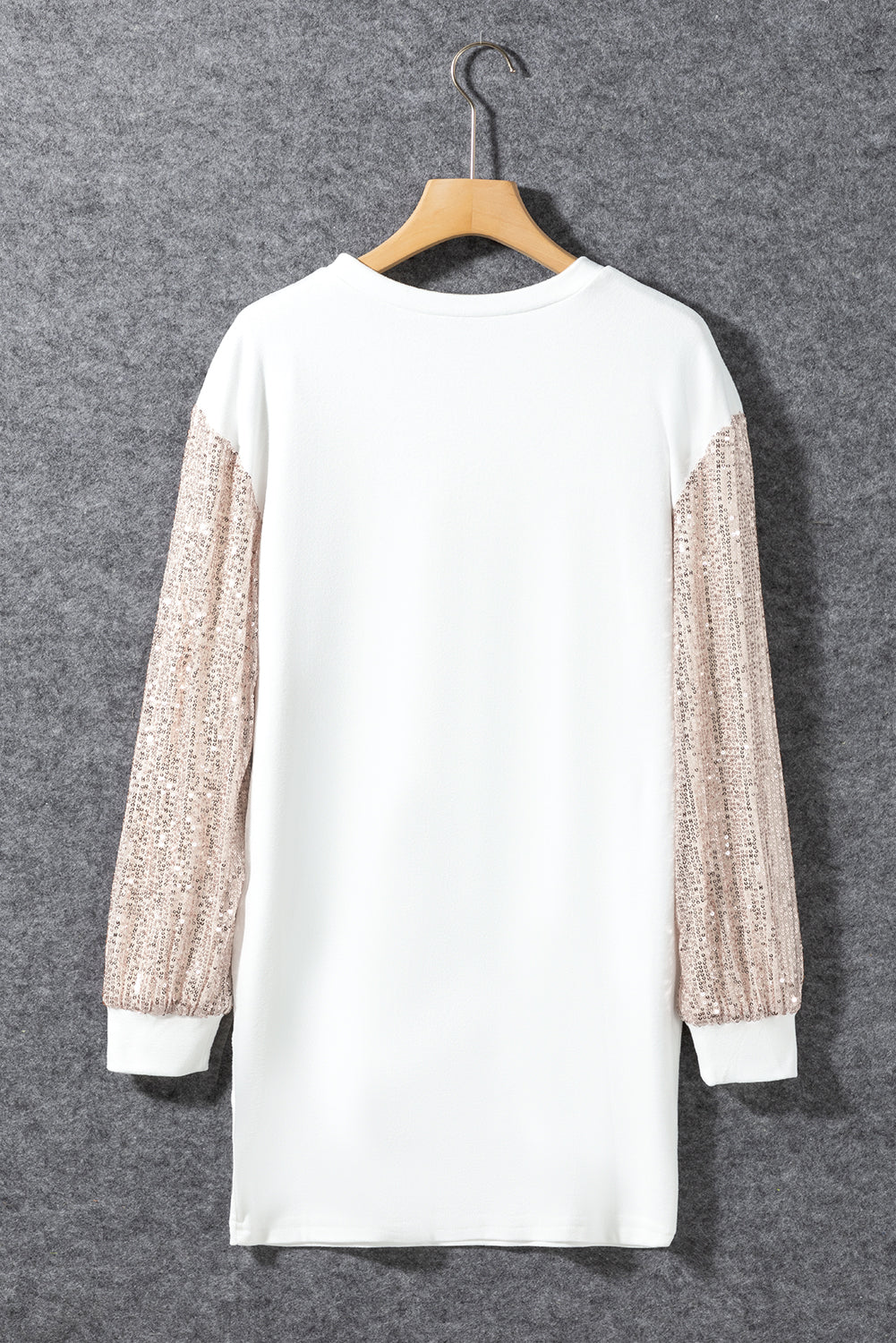 V Neck Irregular Mesh Panel Mini Dress