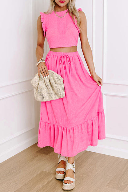 two piece maxi skirt set