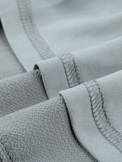 Stylish Pleated V-Neck Dress with Belt and Short Sleeves