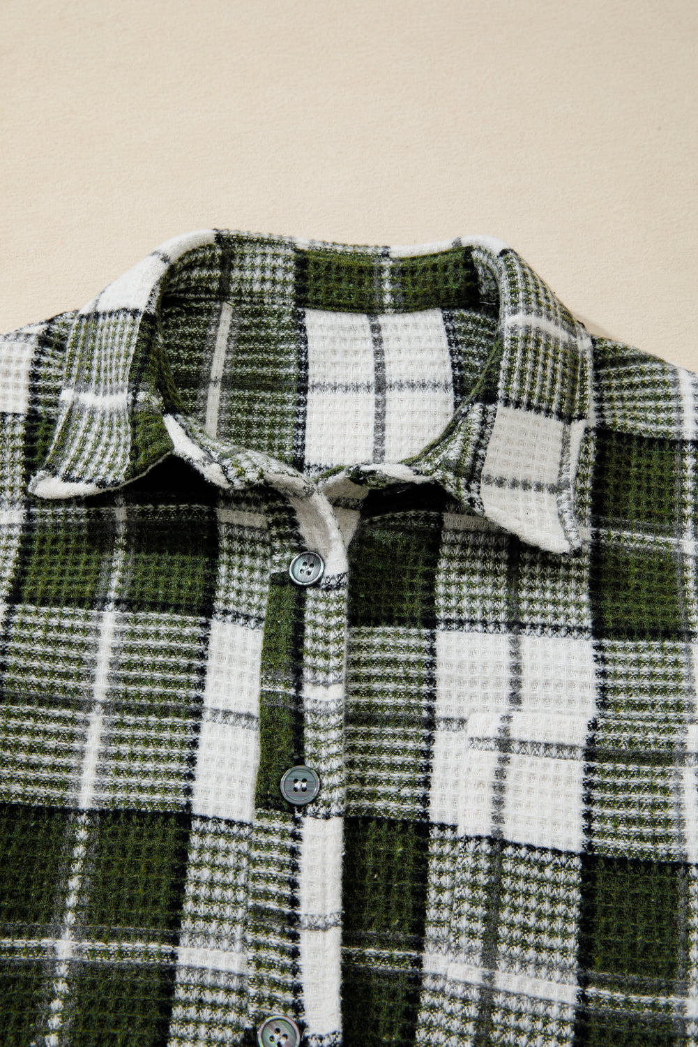 plaid print shacket