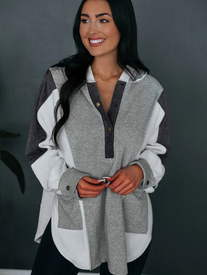 Pleated Polka Dot Tie Stand Collar Mini Dress