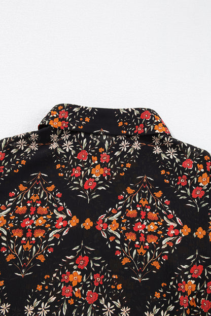 black floral shirt