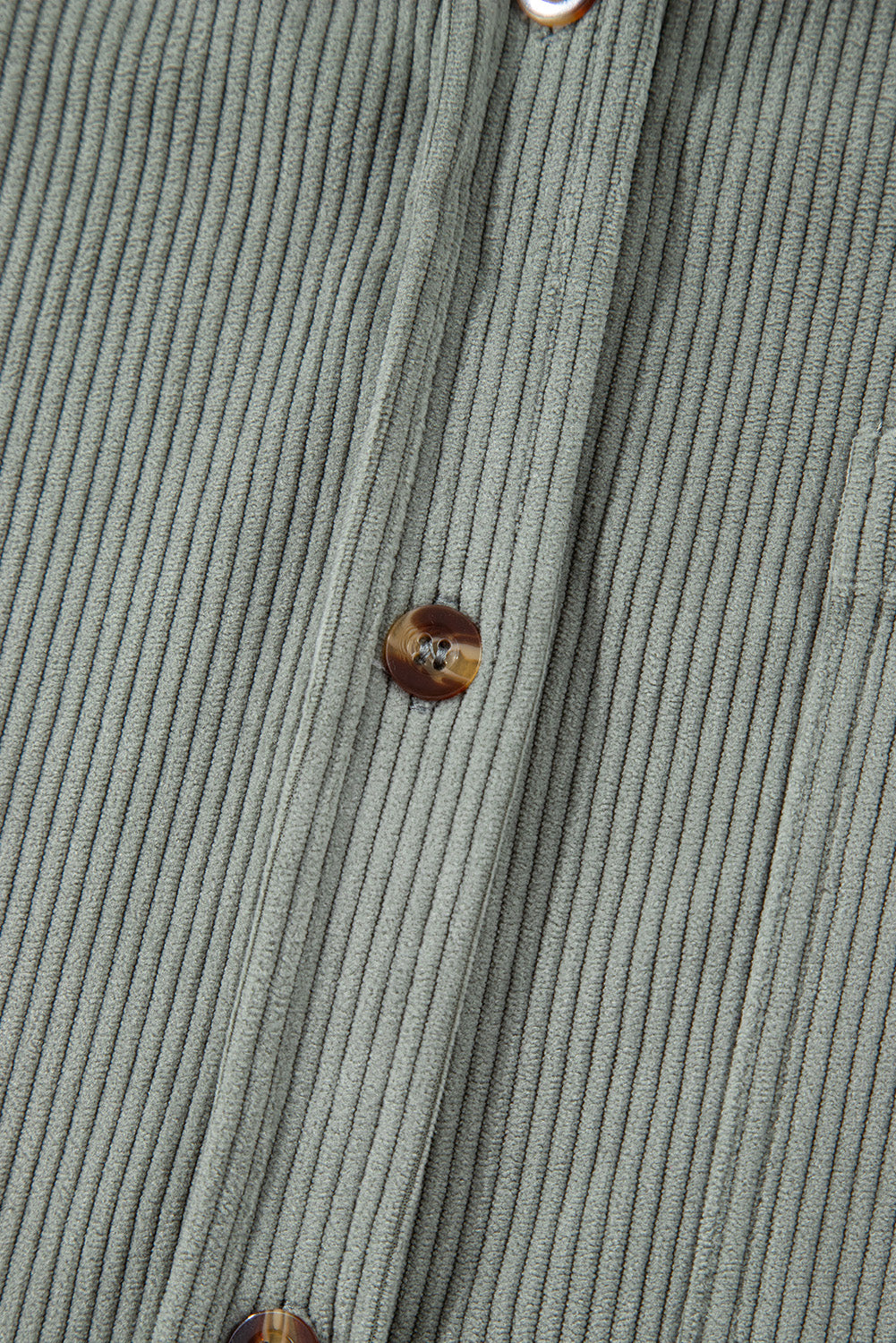 Gray Corduroy Button Pocket Shirt