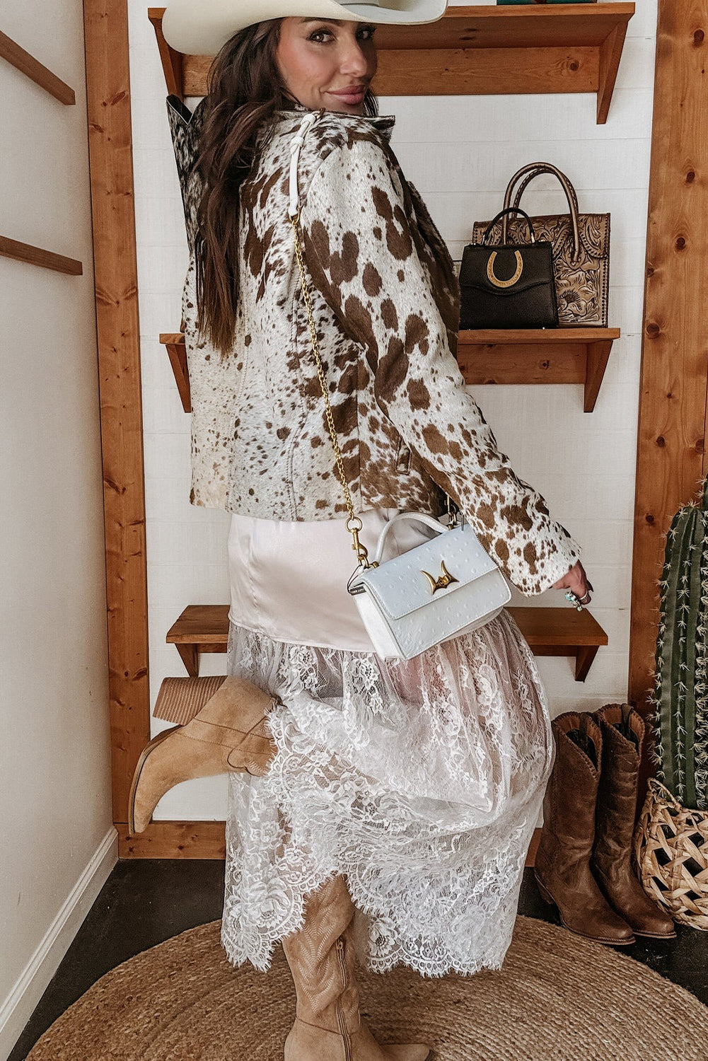 White Satin Lace Patchwork Spaghetti Straps Maxi Dress