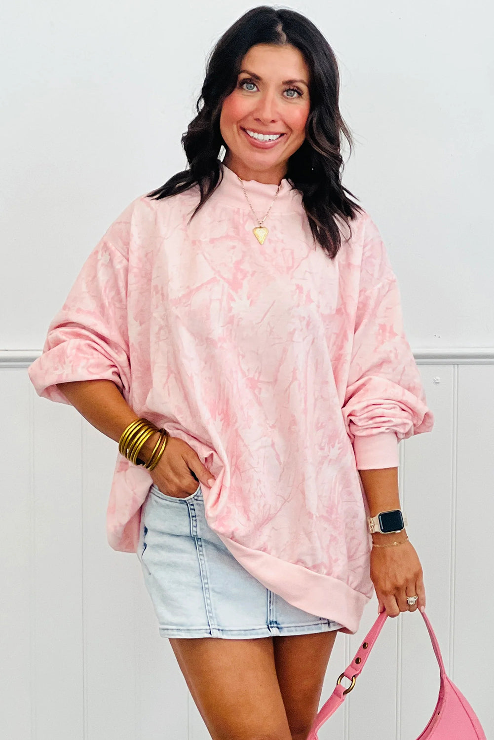 Khaki Camo Command Mock Neck Sweatshirt