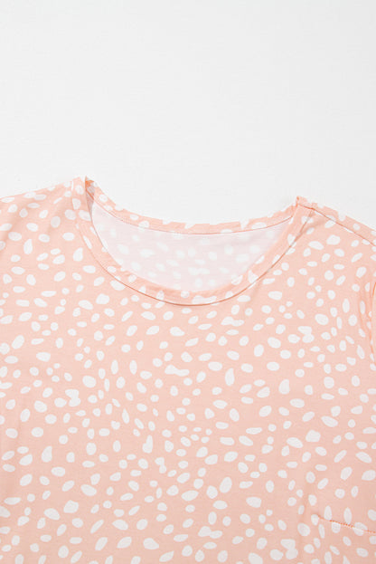 Pink Leopard Tiered Ruffle Plus Size Dress