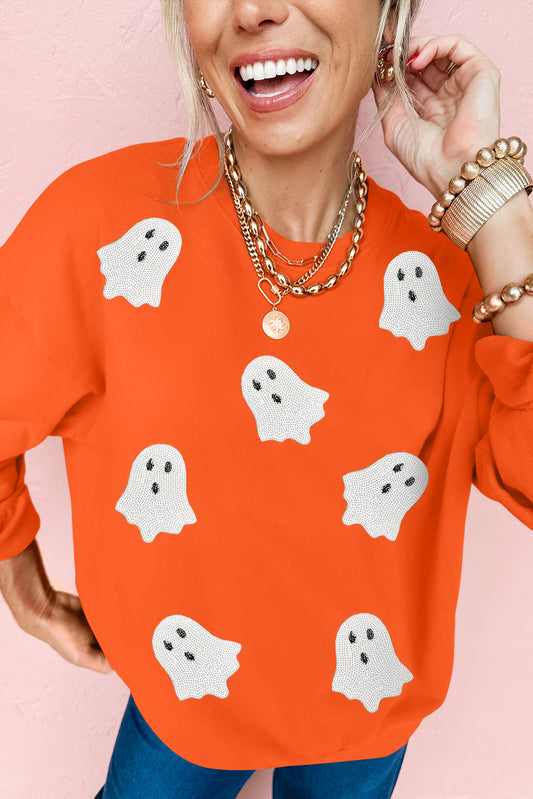 sequin graphic sweatshirt