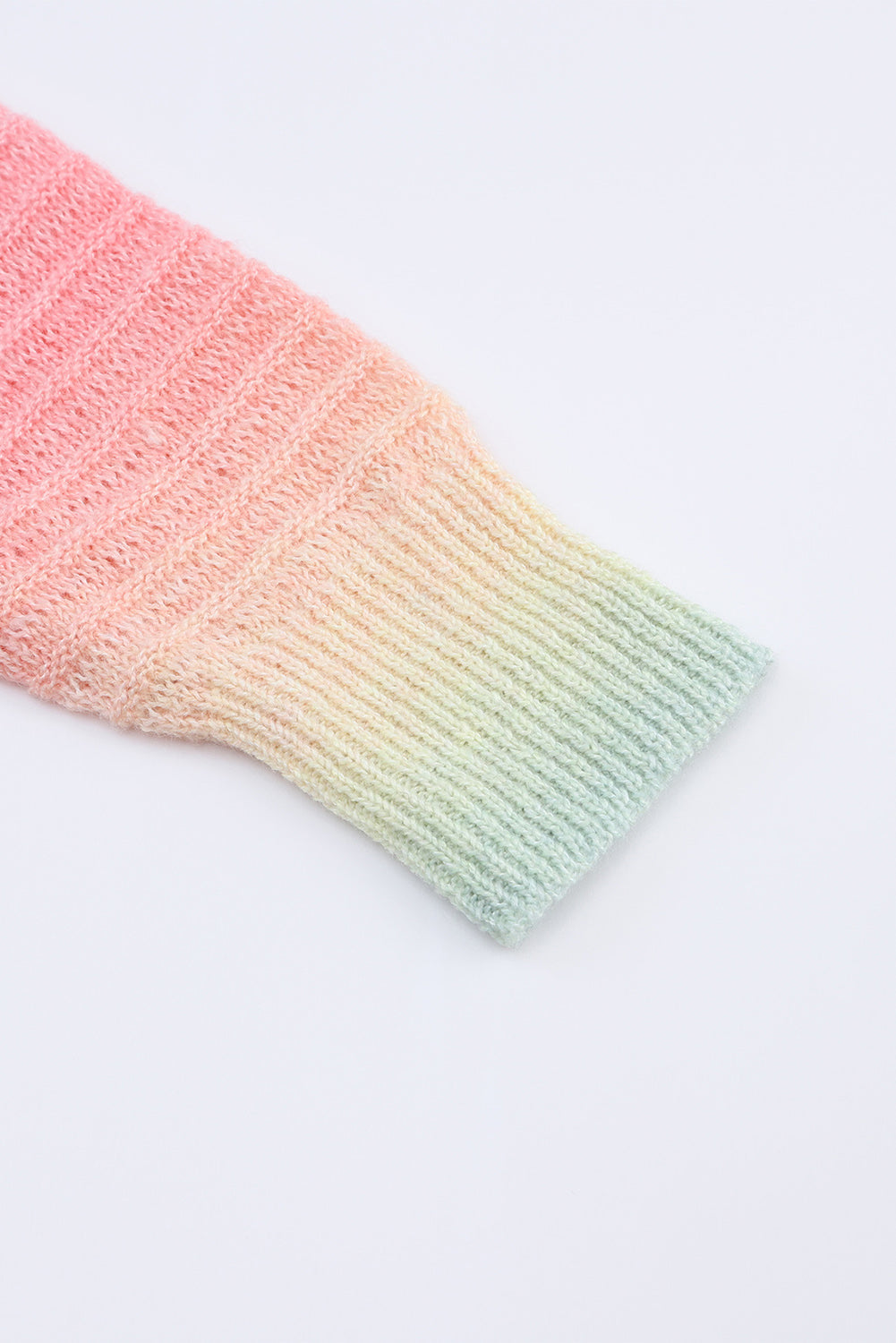 Green Tie-Dye Knit Duster Cardigan with Pockets