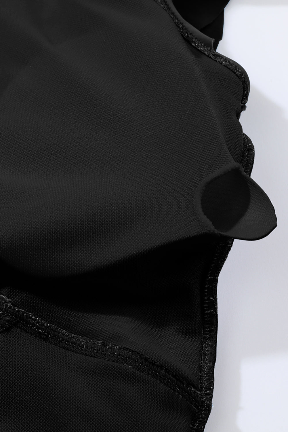 Sleek Black Crossed Cutout One Piece Swimsuit Dress