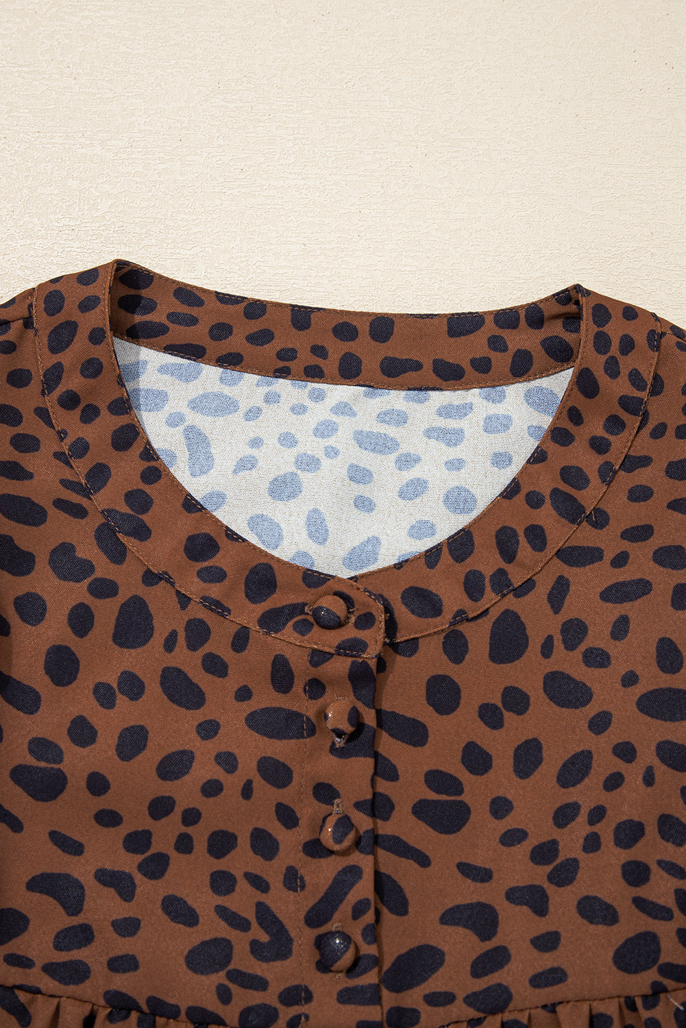 leopard long sleeve blouse