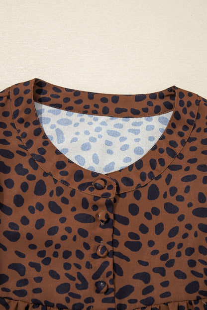 leopard long sleeve blouse