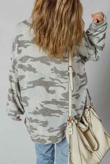 camouflage print sweatshirt