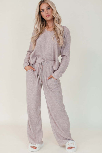 Sepia Rose  Amelia Ribbed Cozy Set Heather