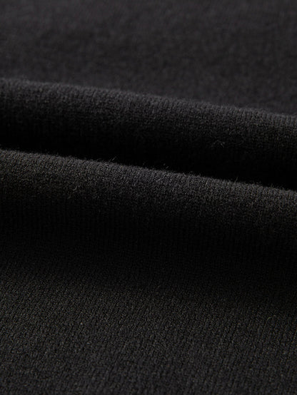 Sparkling Black Glitter Tinsel Cheers Plus Size Short Sleeve Sweater