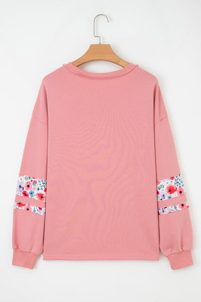 flower patched sweatshirt