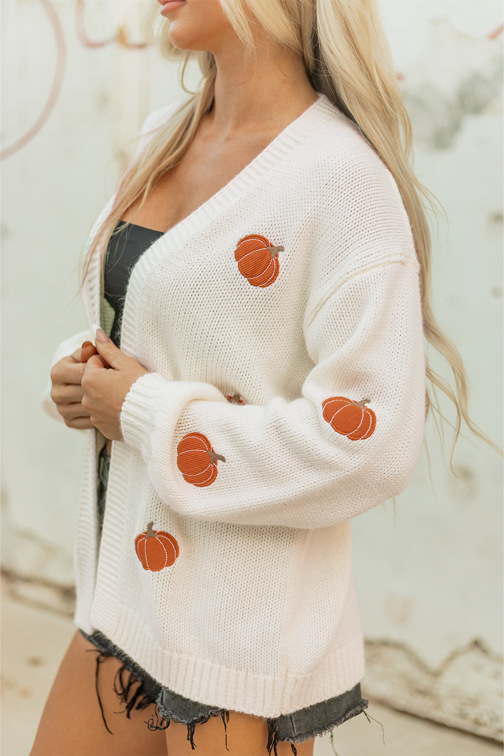pumpkin cardigan