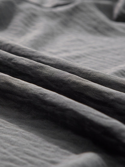 Dark Grey Ruffled Short Sleeve Plus Size Top