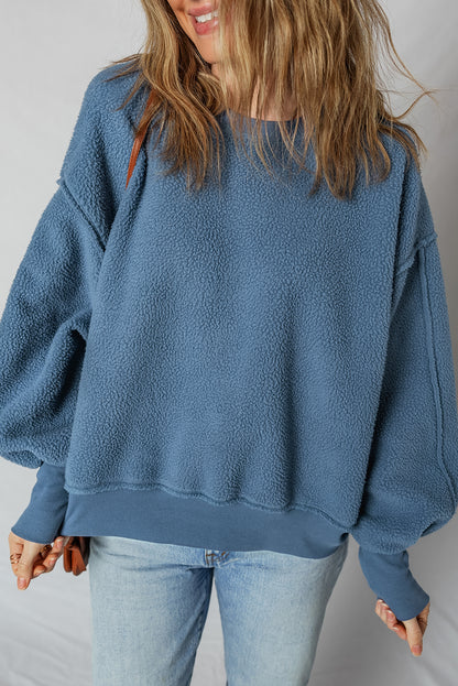 cozy sherpa sweatshirt
