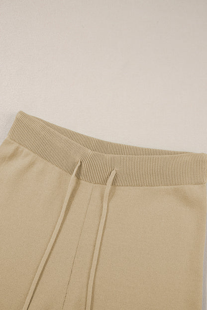 half sleeve top drawstring pant set