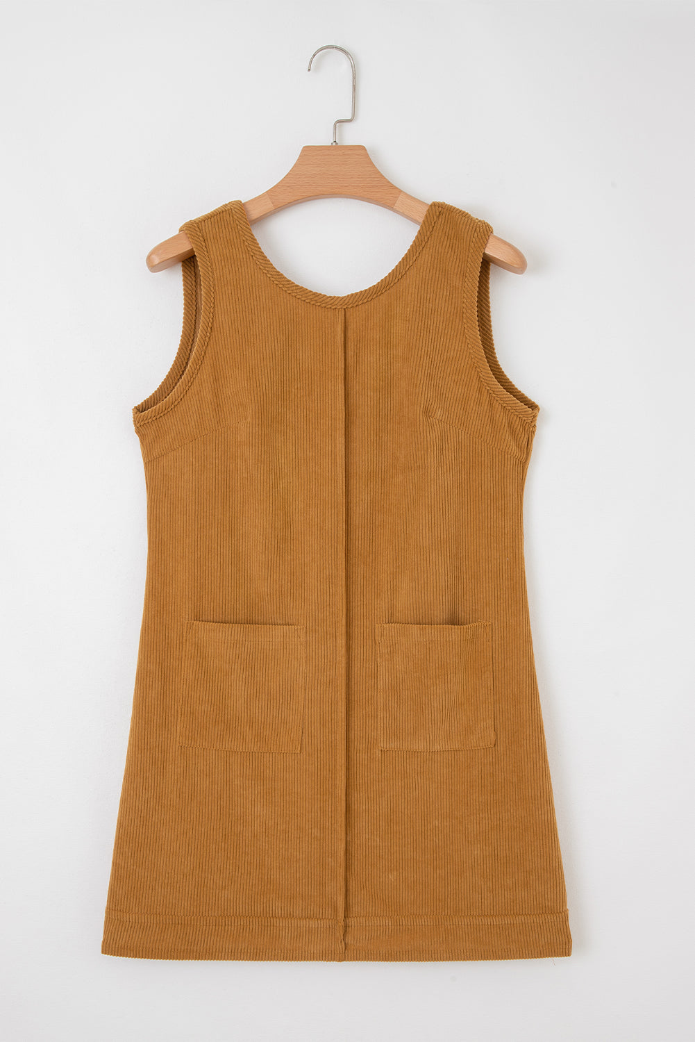sleeveless corduroy dress