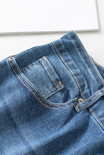 Blue Acid Washed Plus Size Skinny Jeans