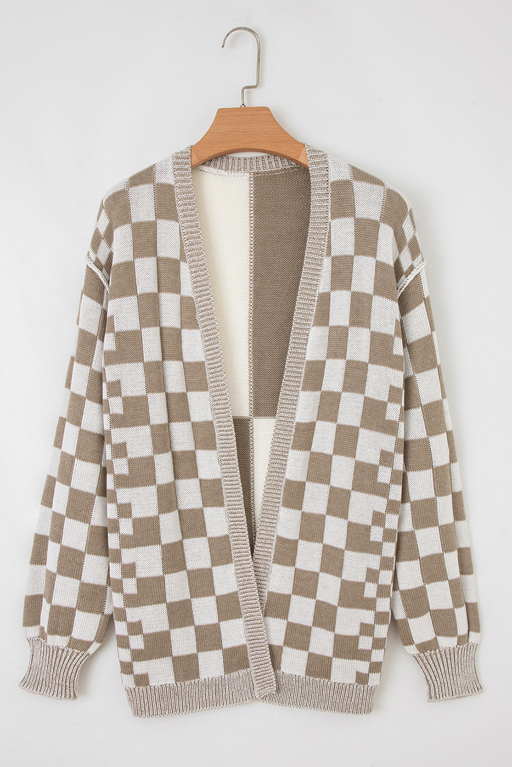 checkered cardigan