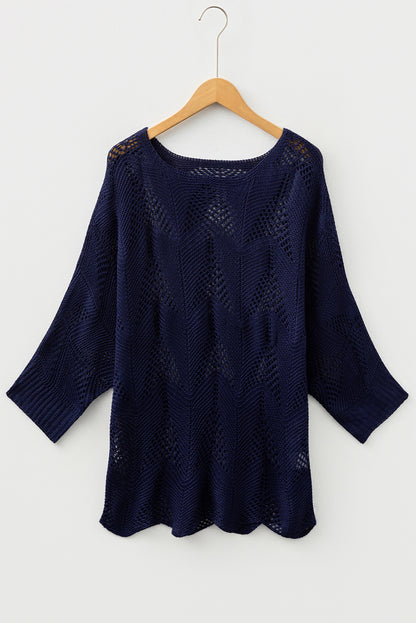 hollow out knit sweater