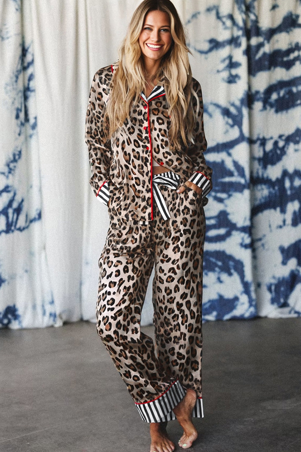 leopard pajama set