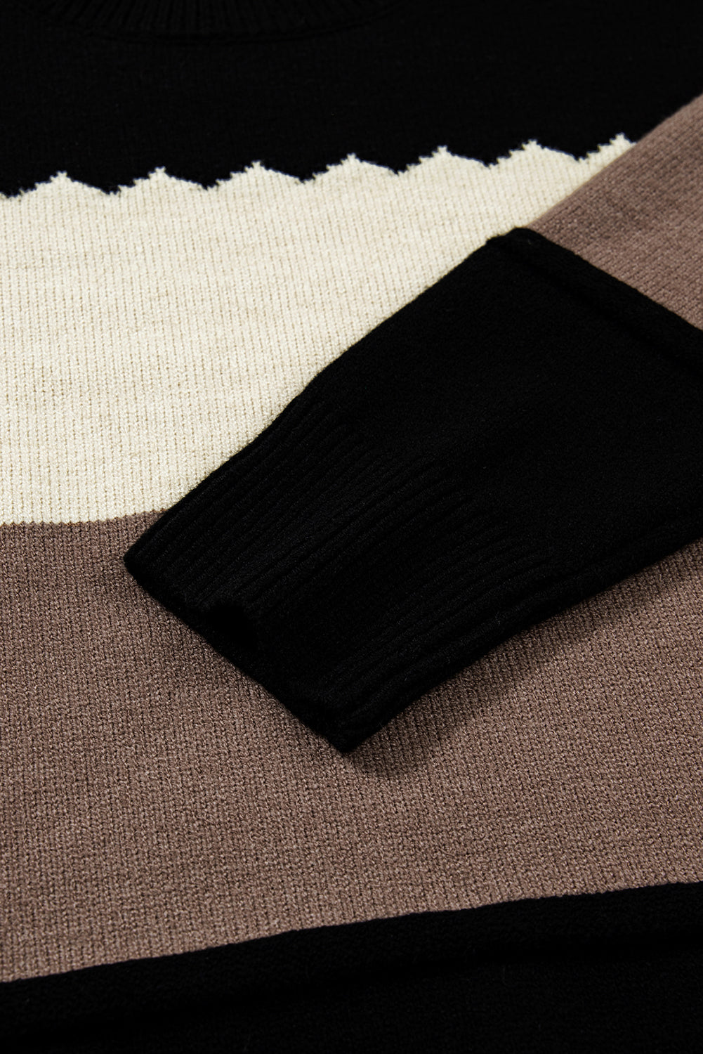 color block knit sweater