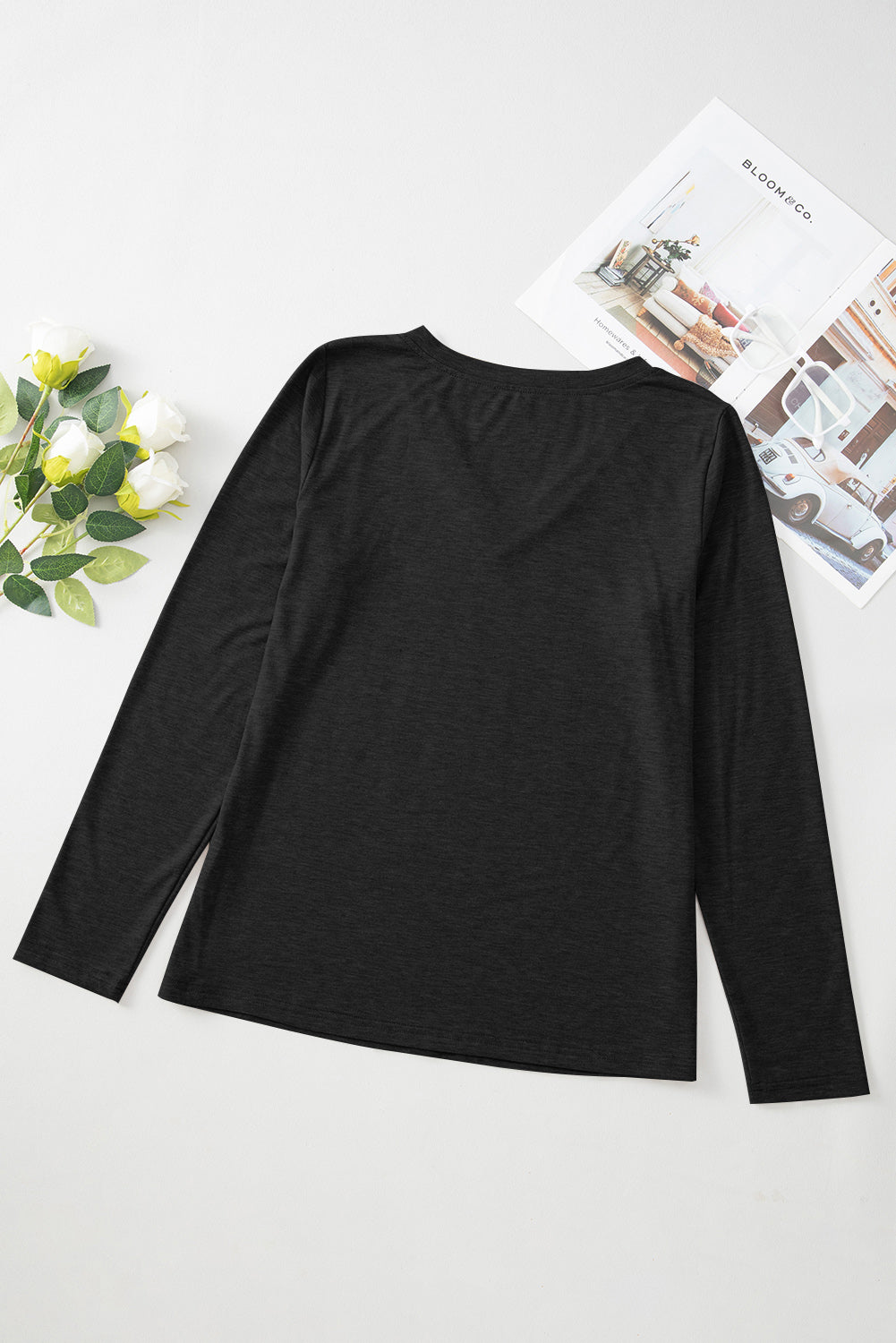 black long sleeve top