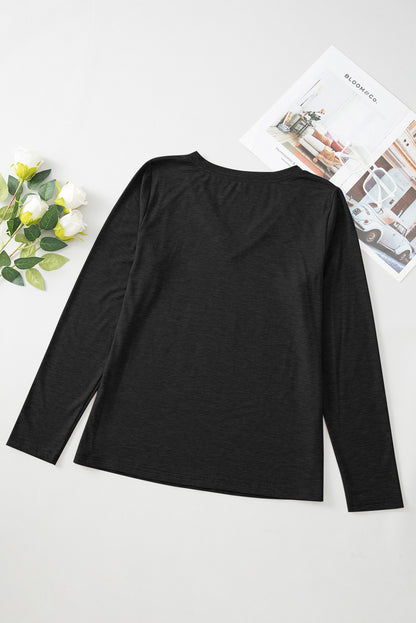 black long sleeve top