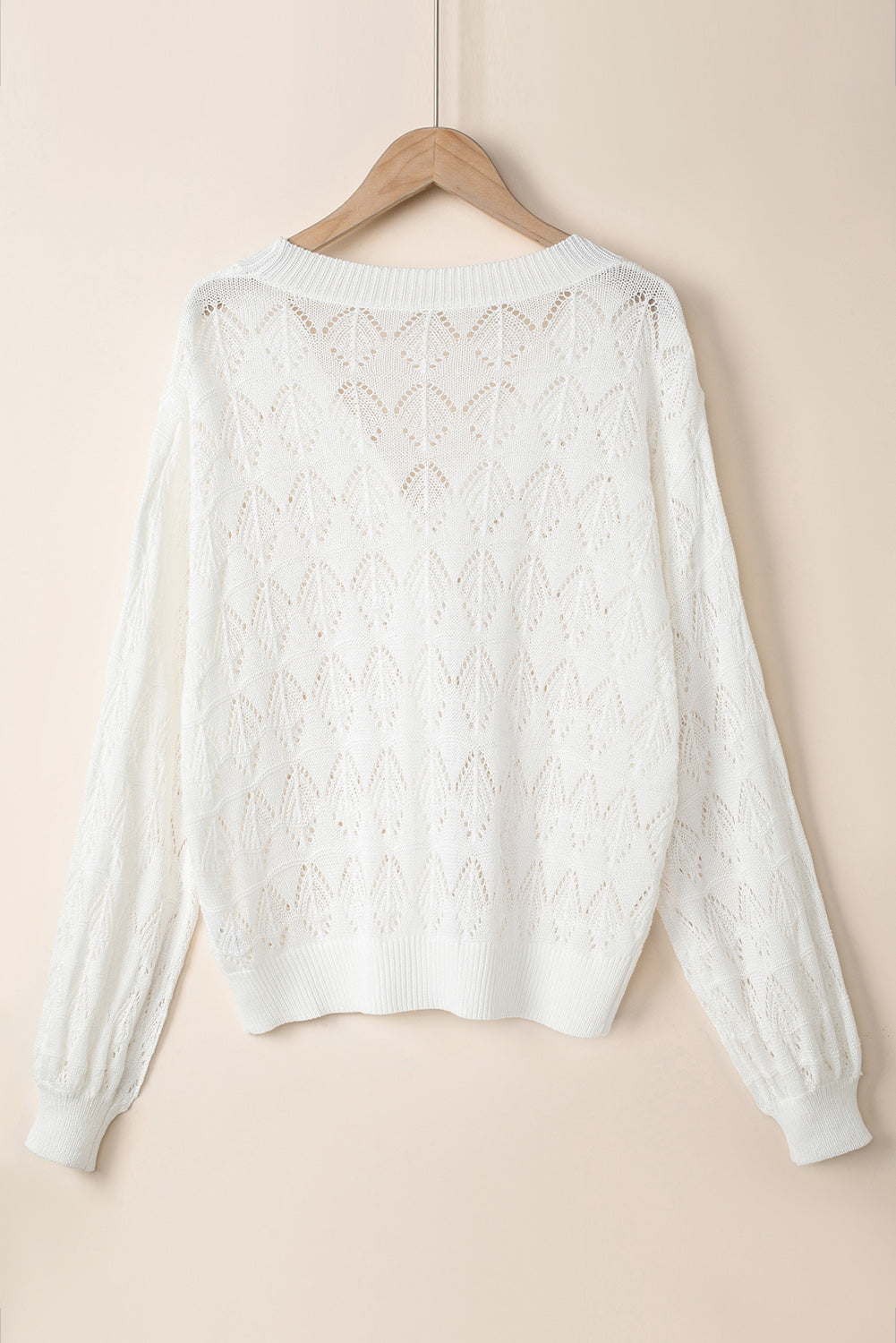 white crochet cardigan