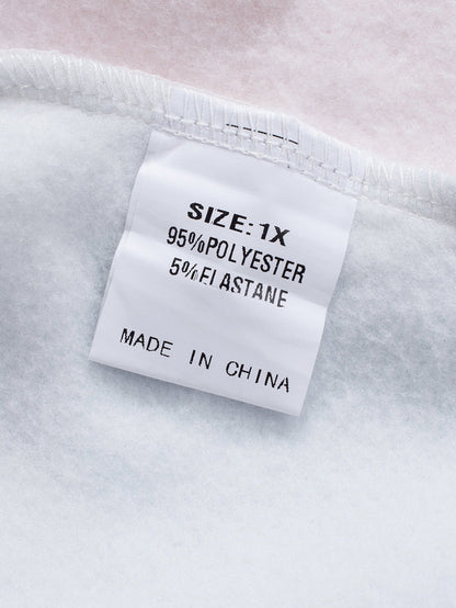 Cozy Sky Blue Plus Size Hoodie with Colorblock Design