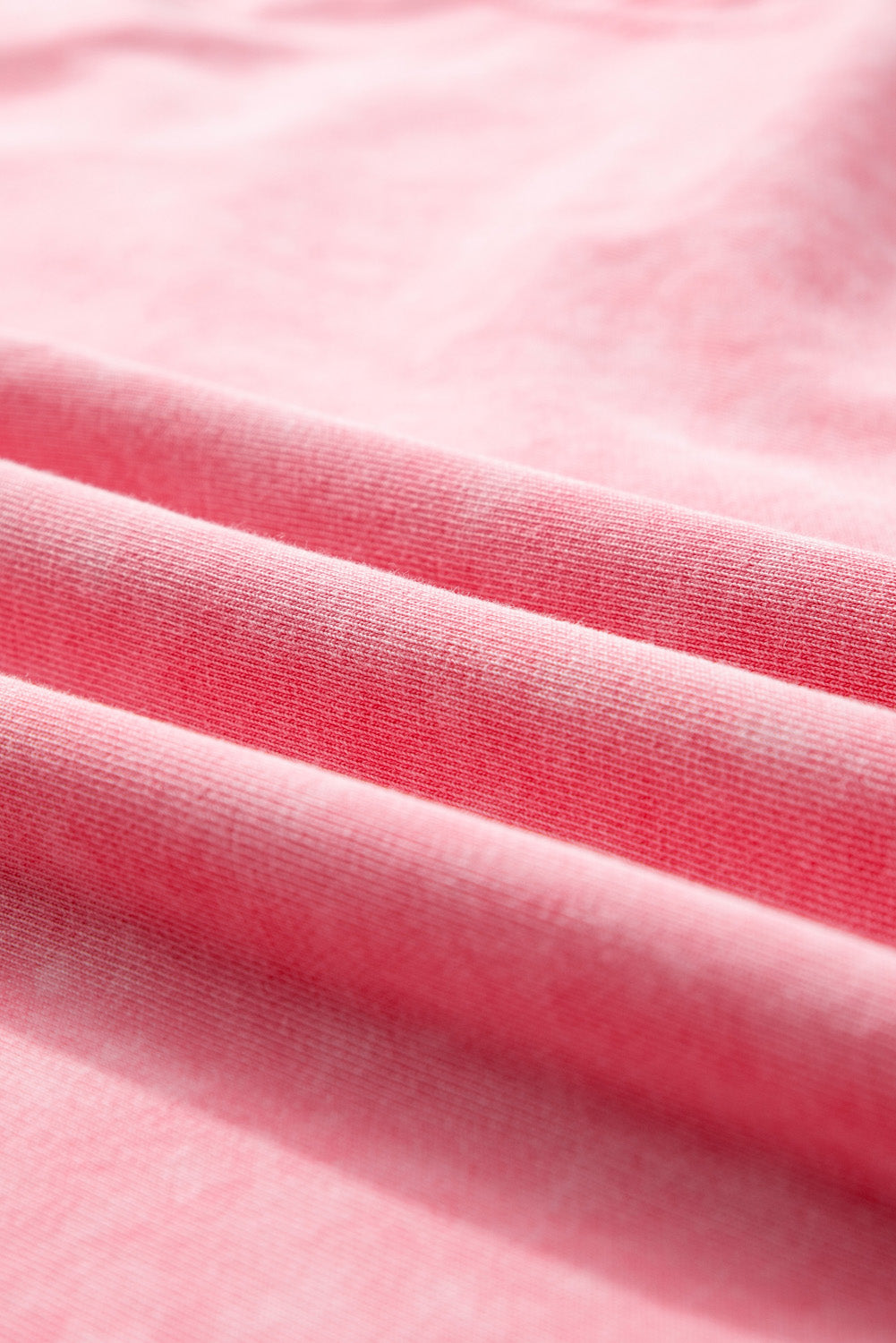 Strawberry Pink Mineral Wash Oversized Patchwork Tee