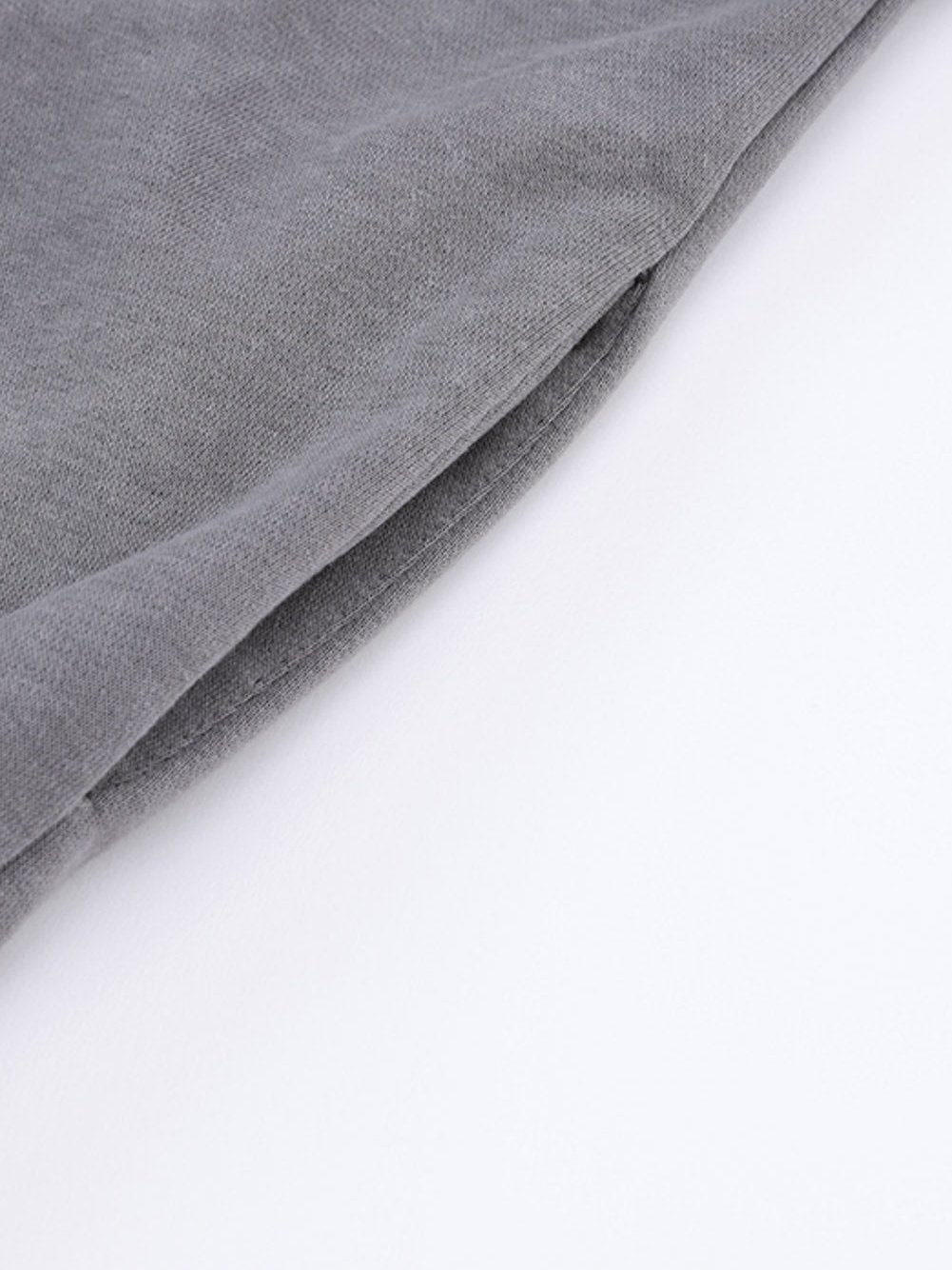 Exposed Seam Twist Gray Oversized Pullover with Open Back