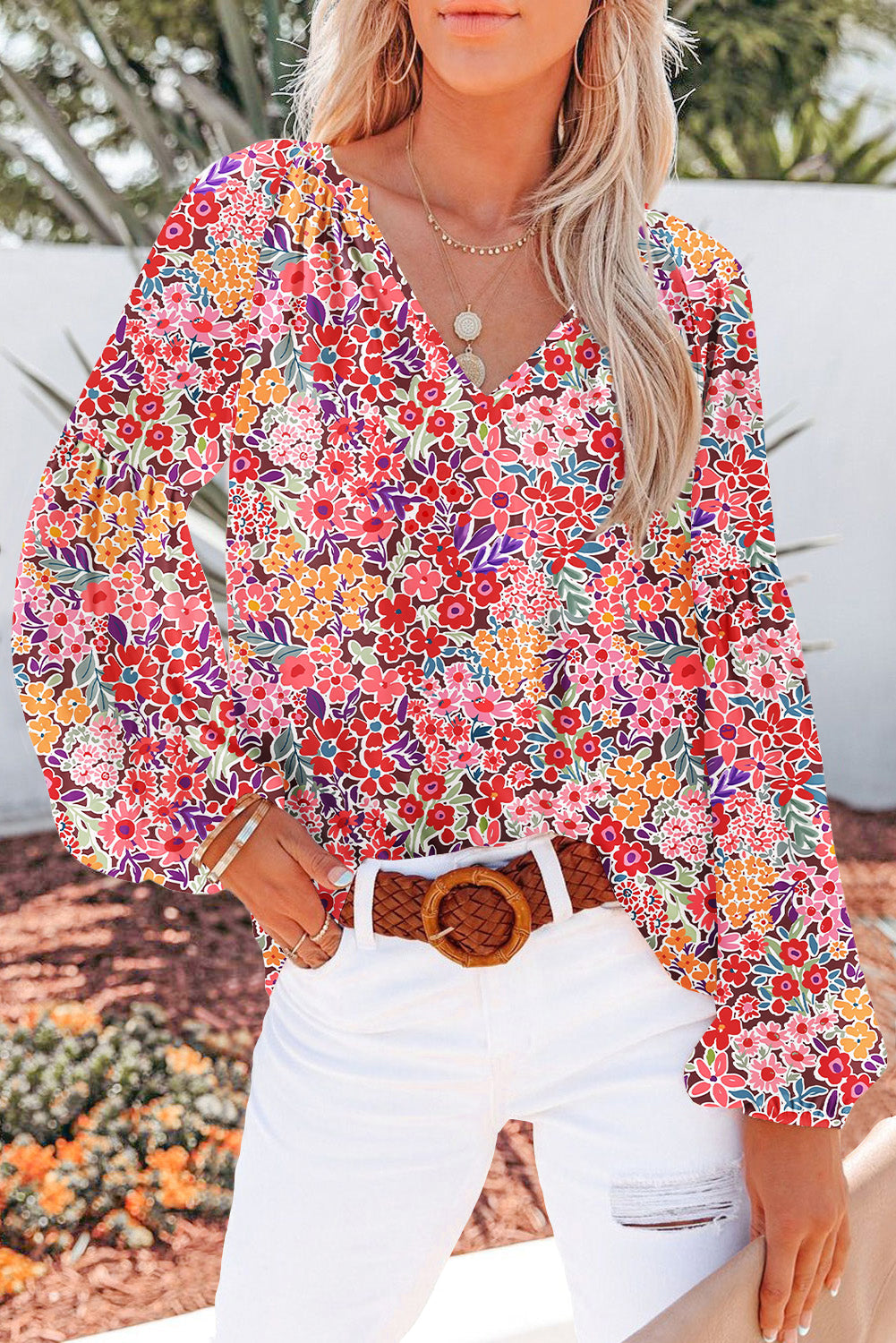 floral print top